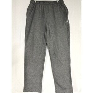 BCG Mens XL Athletic Pants Gray Heather Fleece Lined Joggers Straight Leg